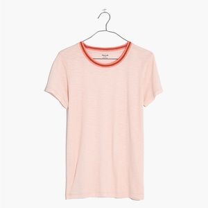 Madewell pink ringer tee